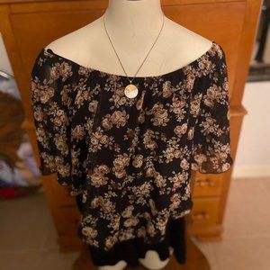Romantic off the shoulder bohemian style top